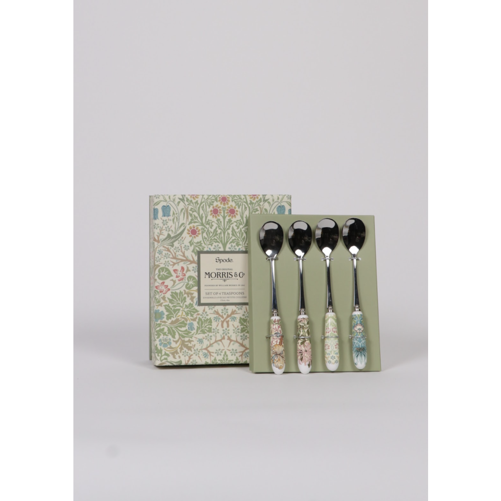 Morris & Co X Spode Tea spoon Floral Multipattern Mint Green (4)